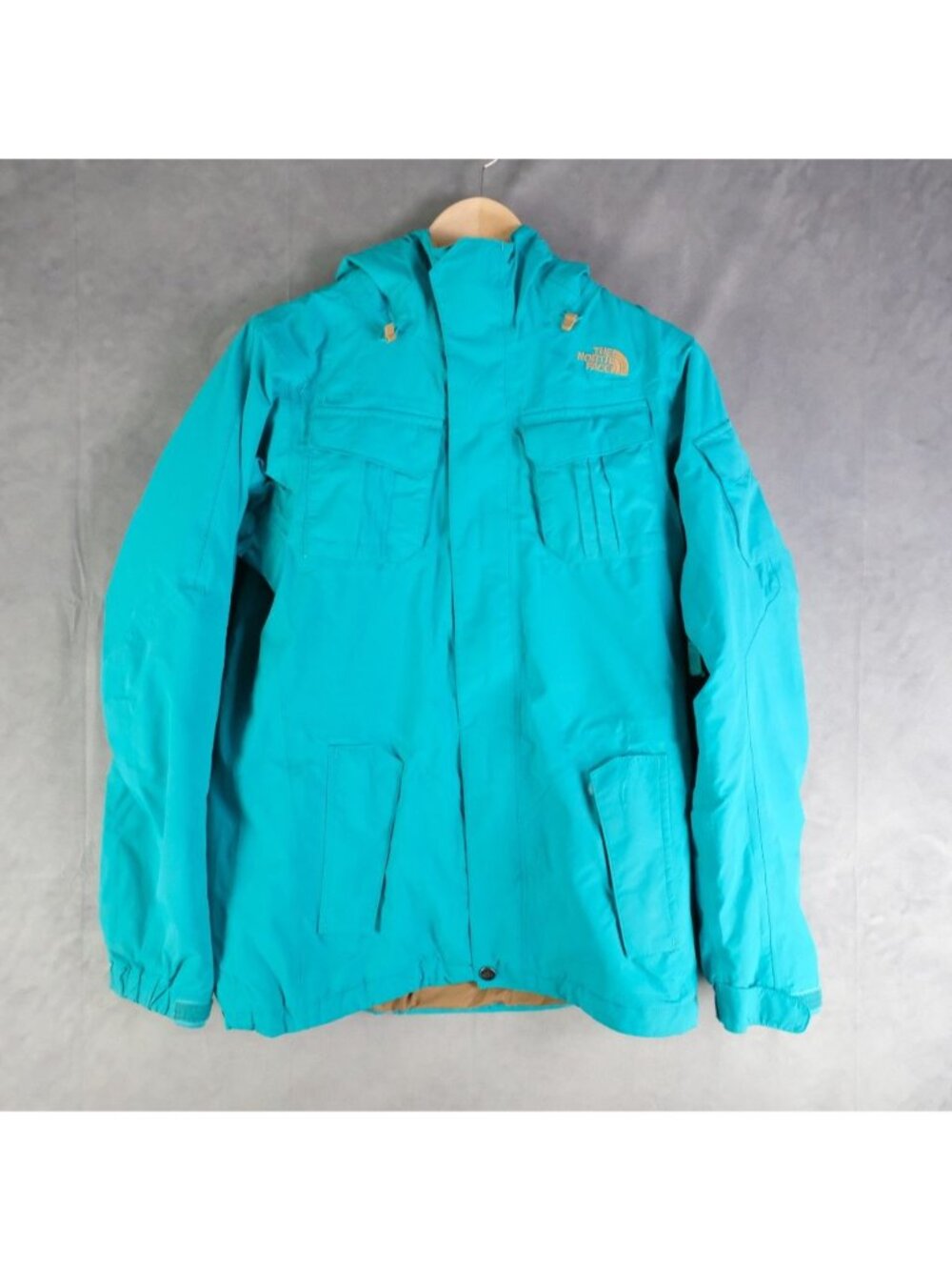 The North Face Jacket Womens Small Turquoise Hyvent Hooded Insulated Blue